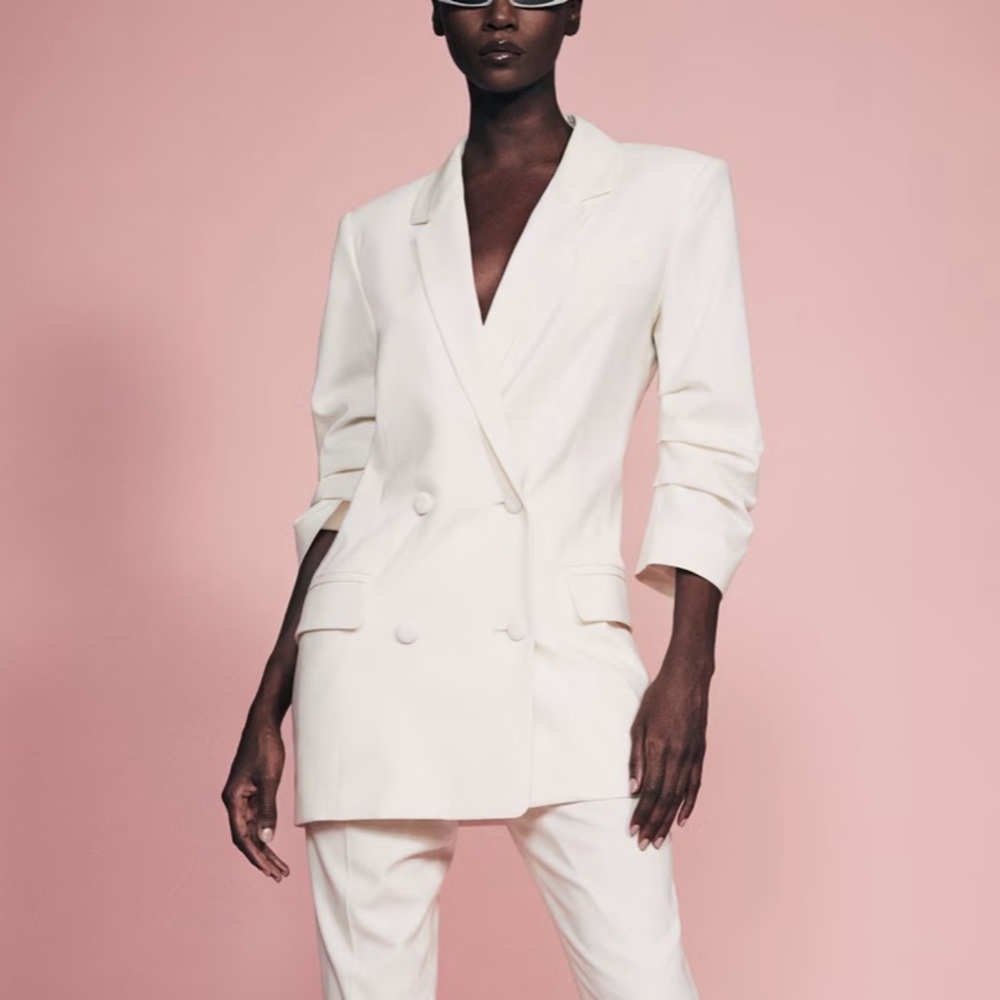Frame x Imaan ivory blazer